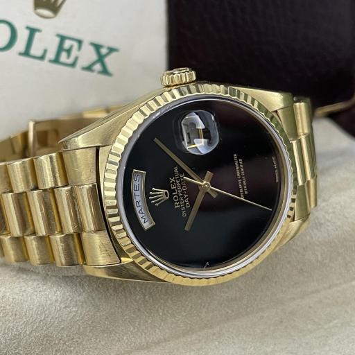 Rolex Day-Date oro Amarillo ónix Dial 36 mm serial L 1996 con Caja y documentación. [1]