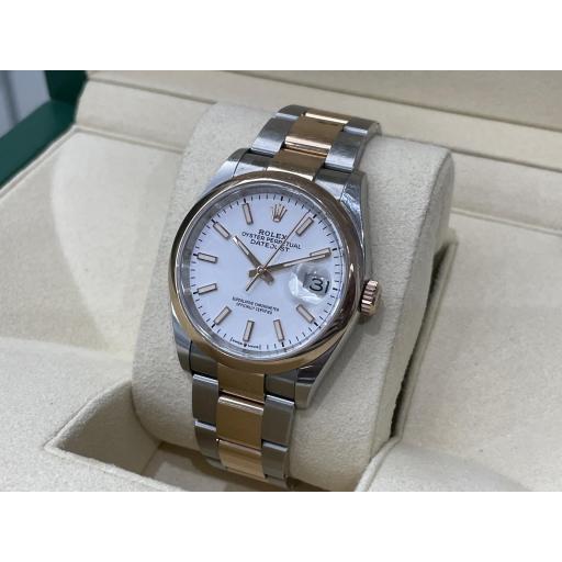 Rolex Ref: 126201- Date Just 36mm Steel and Rose Gold - White dial - Full set from 2020 [1]