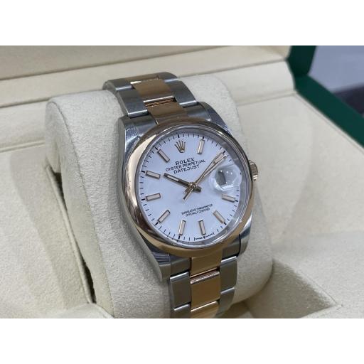 Rolex Ref: 126201- Date Just 36mm Steel and Rose Gold - White dial - Full set from 2020 [2]