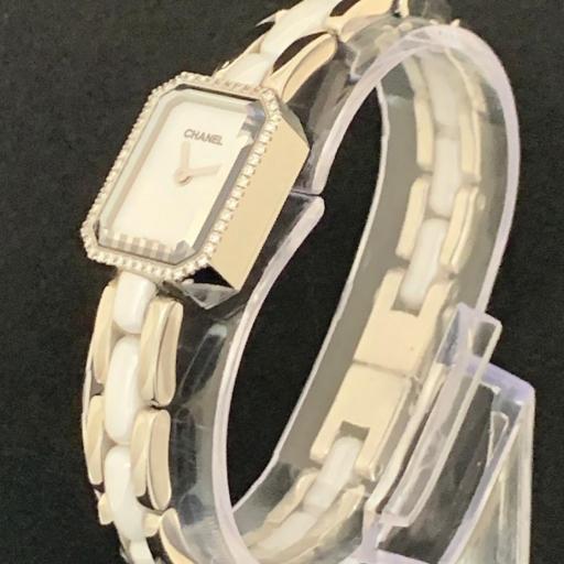 Chanel Première H2132 Caja de acero inoxidable con Brazalete en Cerámica blanca de alta resistencia y acero,engastado con 52  Diamantes 52 diamantes (0,26 ct.) [2]