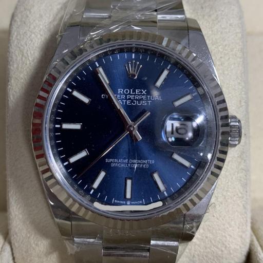 Rolex 126234 Date Just new 2022 blue index new model 36mm
