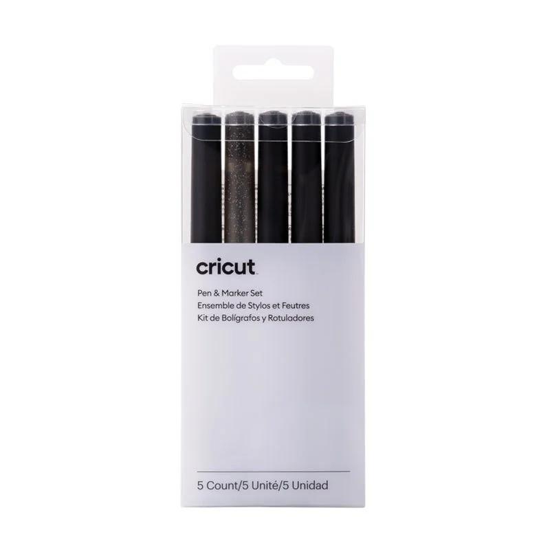Cricut Set de Bolígrafos Negros Variados | 5 uds.