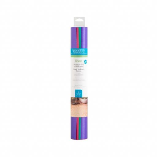 Cricut Vinilo Adhesivo True Brushed Brights | 30,5 x 61 cm