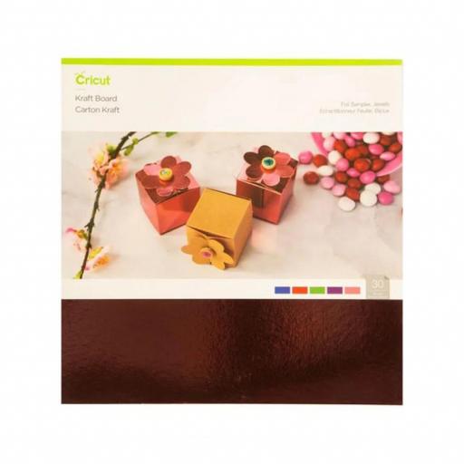 Cricut Kraft Board Foil Sampler Jewels 12"x12" 30