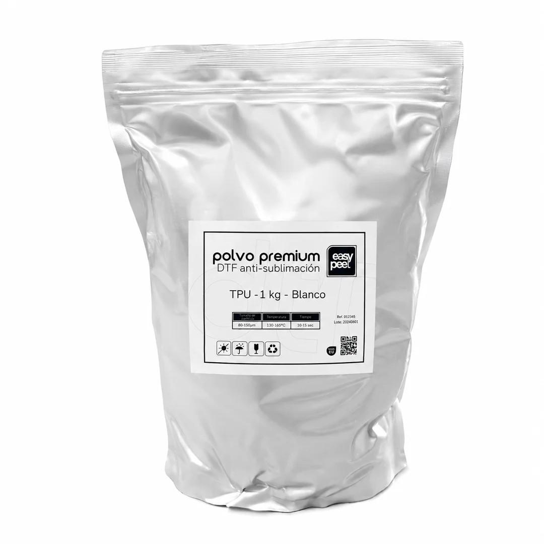Polvo DTF Premium Anti-Sublimacion Blanco - 1 kg y 5 kg