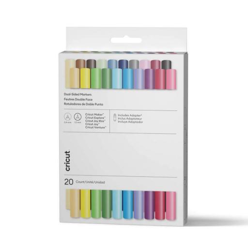 Cricut Rotuladores Doble Punta set Ultimate | 20 uds. + Adaptador [0]