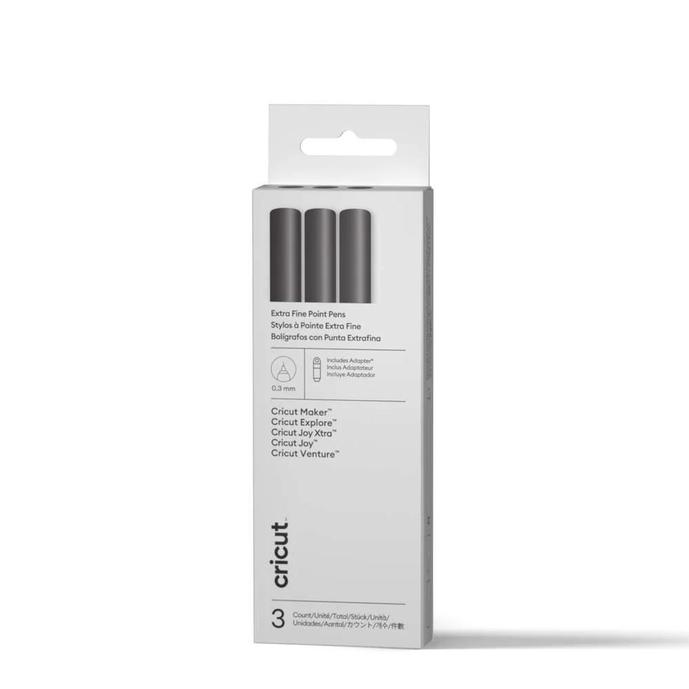 Cricut Set de Bolígrafos Punta Extrafina | 0.3 mm + Adaptador