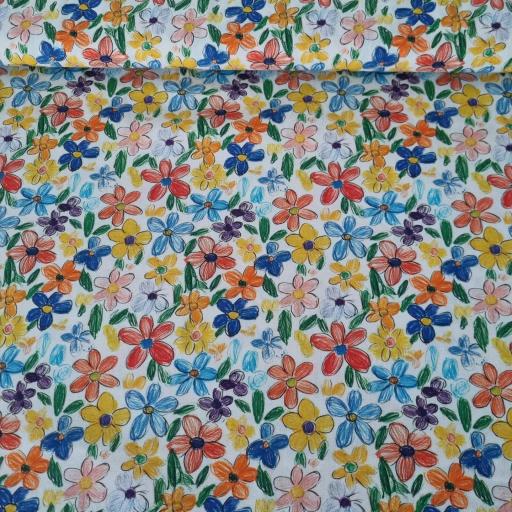 Algodon 100% organico - Crayon Margaritas [3]