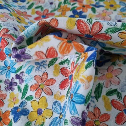 Algodon 100% organico - Crayon Margaritas [2]