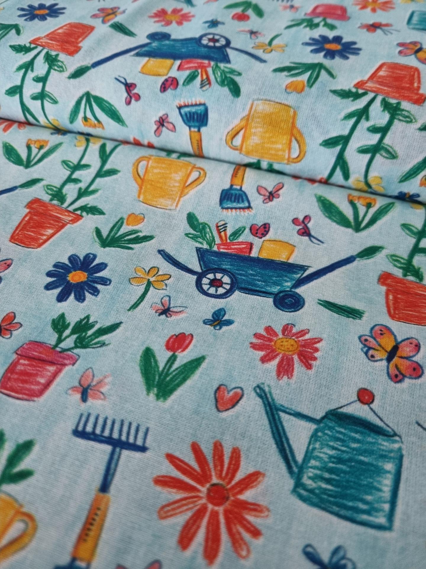 Algodon 100% organico - Crayon Garden Mint