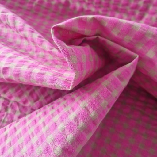 Vichy Seersucker - Rosa