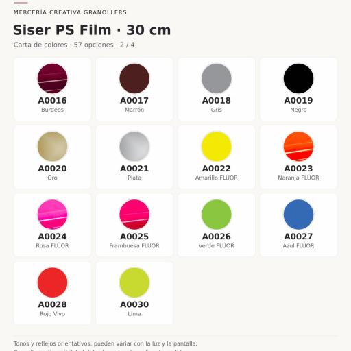 Vinilo Textil Siser PS Film 30 cm x 100 cm [4]