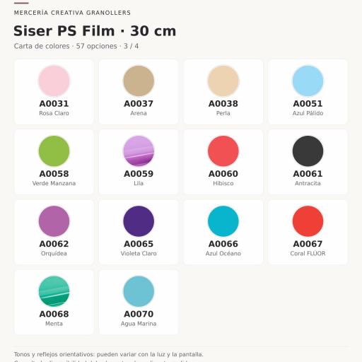 Vinilo Textil Siser PS Film 30 cm x 100 cm [5]