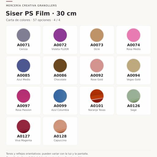 Vinilo Textil Siser PS Film 30 cm x 100 cm [6]