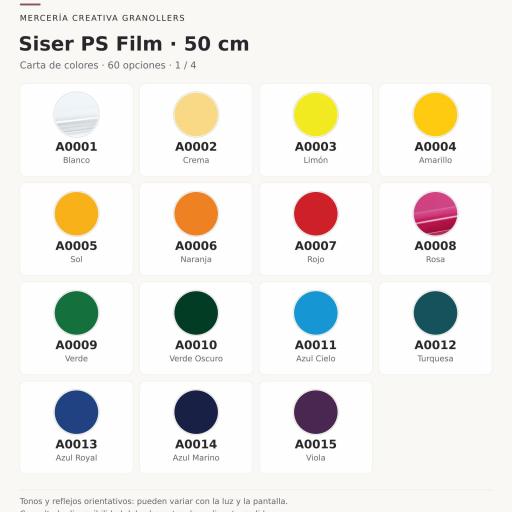 Vinilo Textil Siser PS Film 50 cm x 100 cm [3]