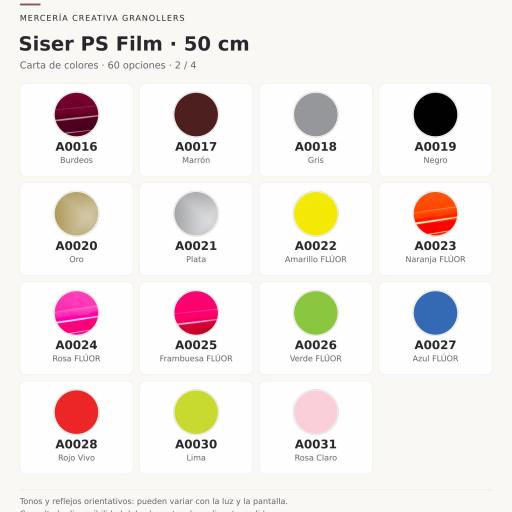 Vinilo Textil Siser PS Film 50 cm x 100 cm [4]
