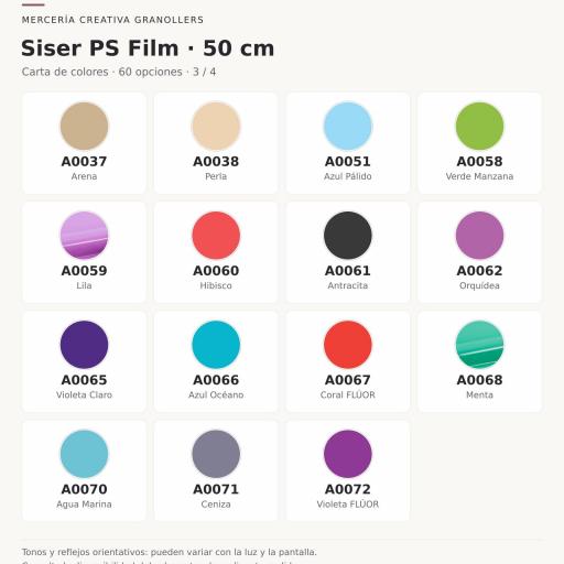 Vinilo Textil Siser PS Film 50 cm x 100 cm [5]