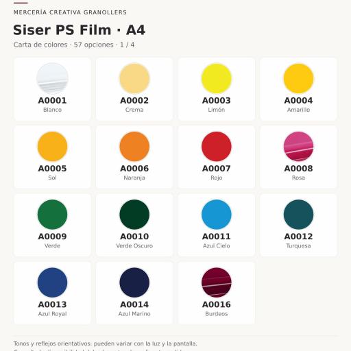Vinilo Textil Siser PS Film DINA4 [3]
