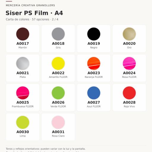 Vinilo Textil Siser PS Film DINA4 [4]