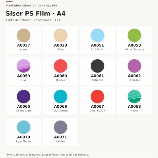 Vinilo Textil Siser PS Film DINA4 [5]