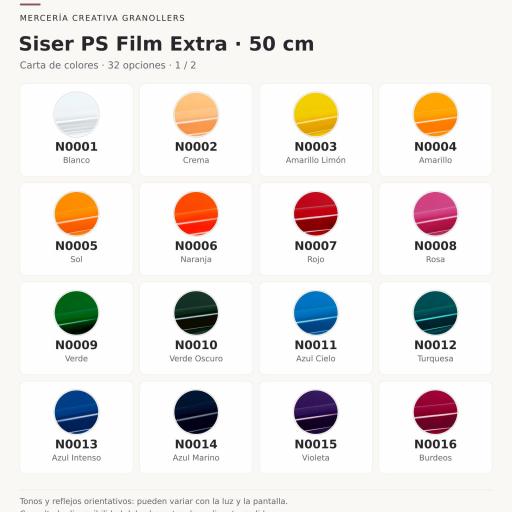Siser P.S. Film Extra 50cm Vinilo Textil para materiales dificiles [1]