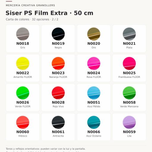 Siser P.S. Film Extra 50cm Vinilo Textil para materiales dificiles [2]