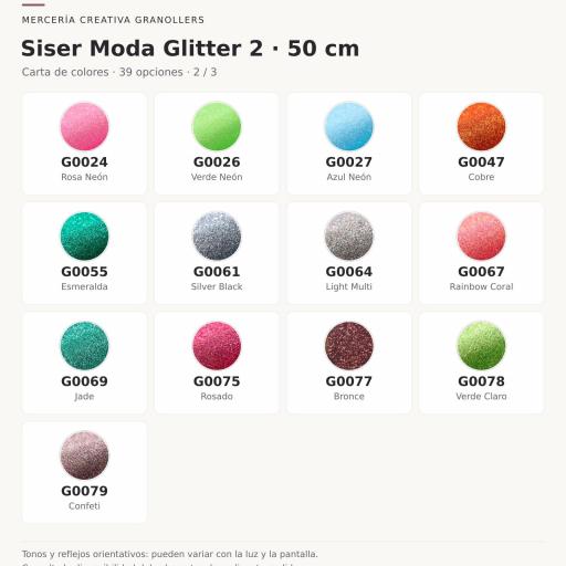 Siser Moda Glitter 2 - Efecto purpurina 0,5mx1m [2]