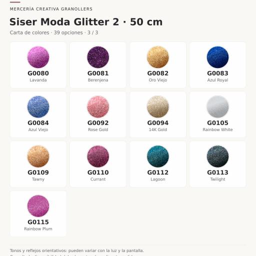 Siser Moda Glitter 2 - Efecto purpurina 0,5mx1m [3]