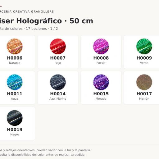 Siser Vinilo textil holográfico 0,5mx1m [4]