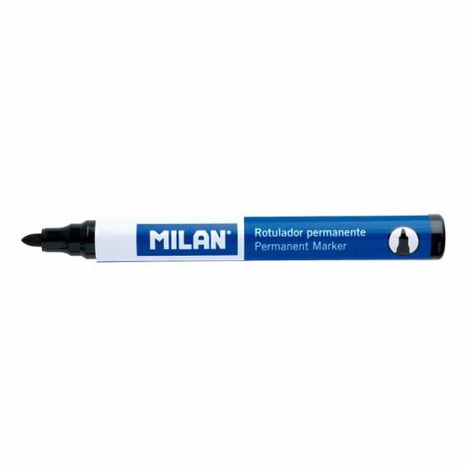 Milan - rotulador permanente punta redonda negro (Ø 4 mm)