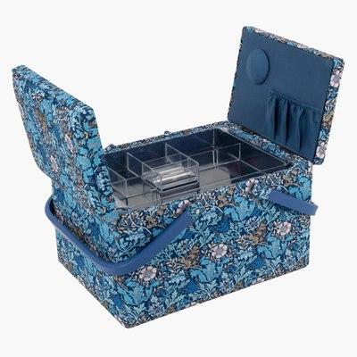 Costurero floral de tapa doble