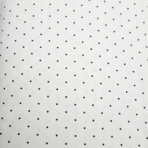 Tela Jersey Orgánica - Dots Off White