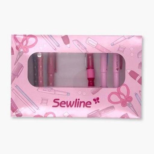 SEWLINE Pack regalo con marcadores de tela y pegamento [2]