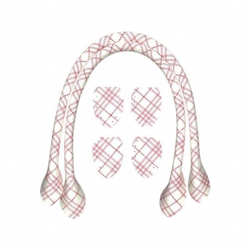 Asa primavera rayas 40 cm blanca rosa [0]