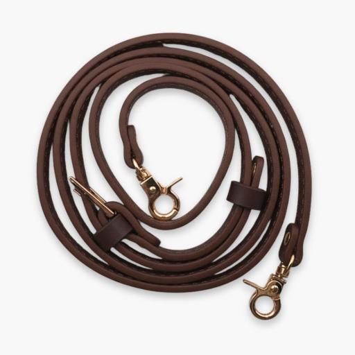 Ideas correa de cuero vegano café - 120 cm [0]