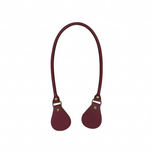 Asa piel con hebilla 65 cm borgoña