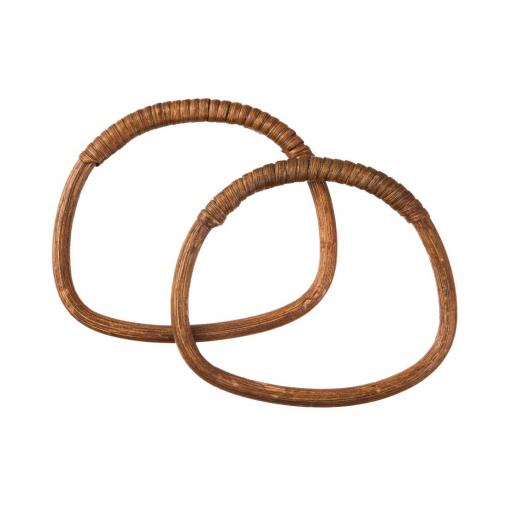 Asa madera - mimbre - 14 x 11 cm. - 1 par [3]