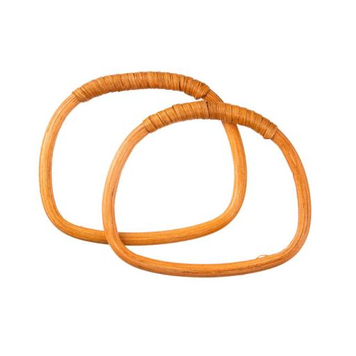Asa madera - mimbre - 14 x 11 cm. - 1 par [2]