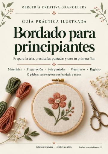 Portada de Bordado para principiantes - Guía PDF ilustrada, edición 2026 [0]