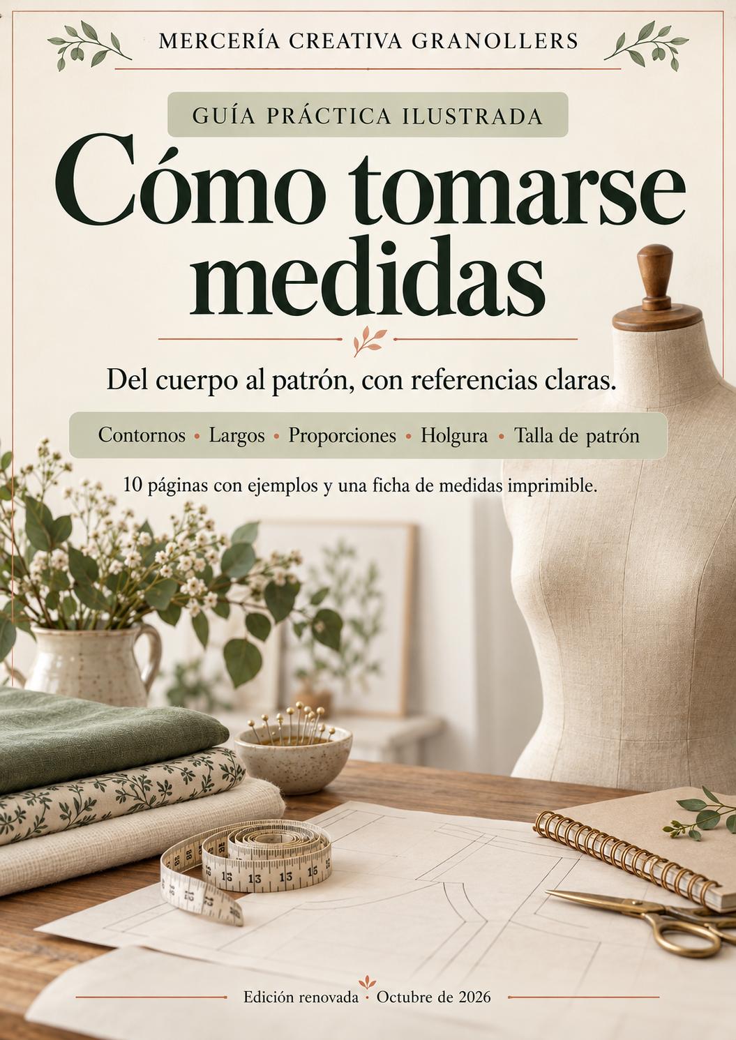 Portada de Cómo tomarse medidas - Guía PDF ilustrada, edición 2026