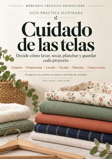 Portada de Cuidado de las telas - Guía PDF ilustrada, edición 2026