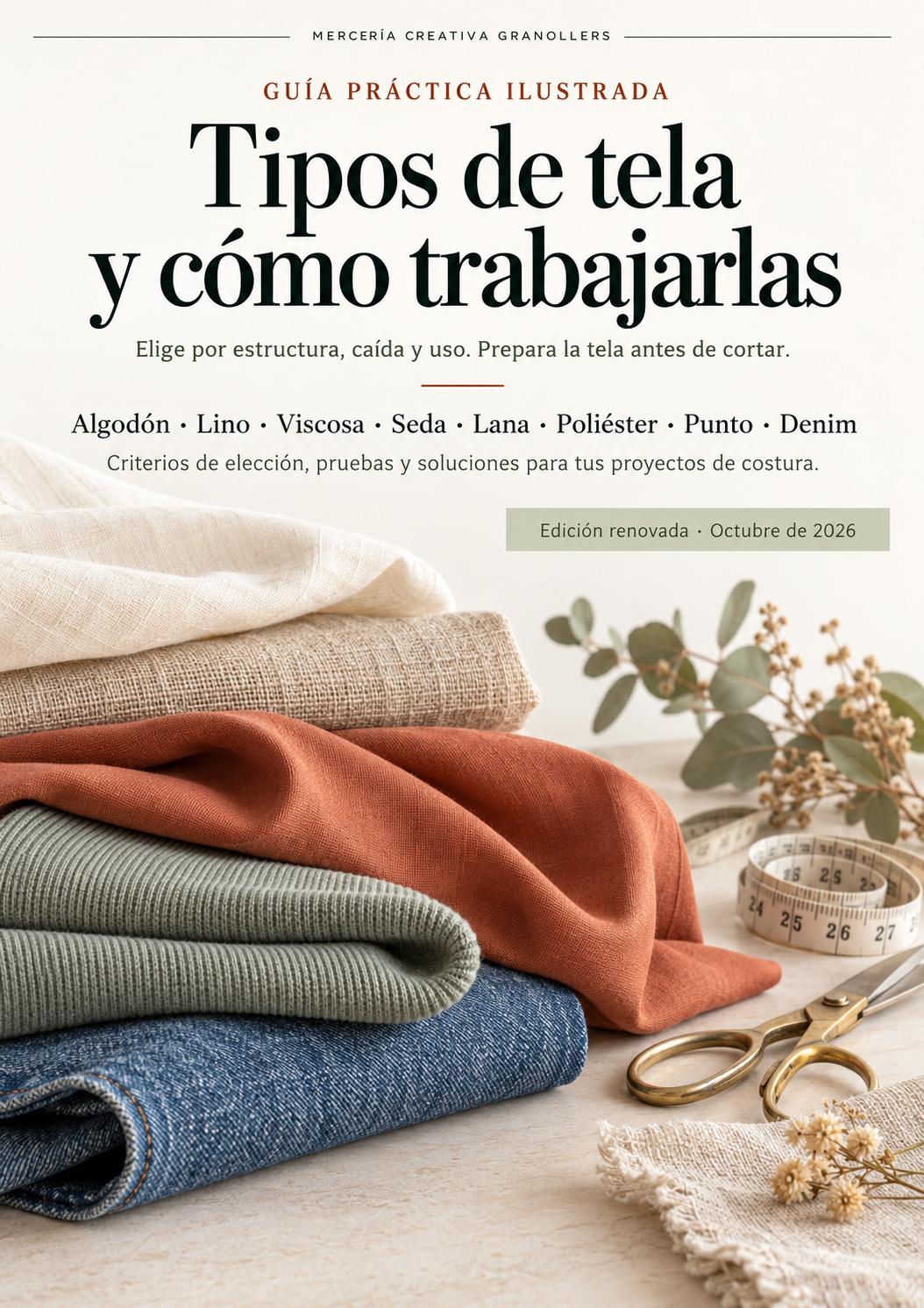 Tipos de tela y cómo trabajarlas - Guía PDF ilustrada