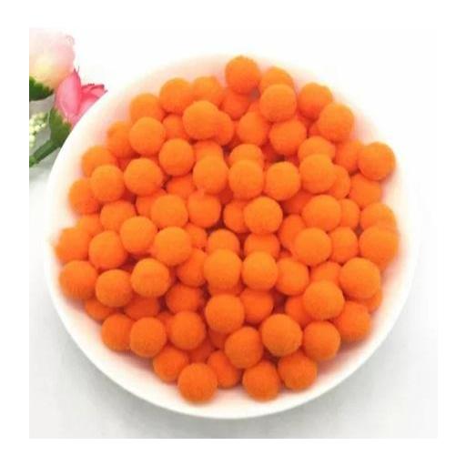Pompones Felpa 20mm Color Naranja [0]