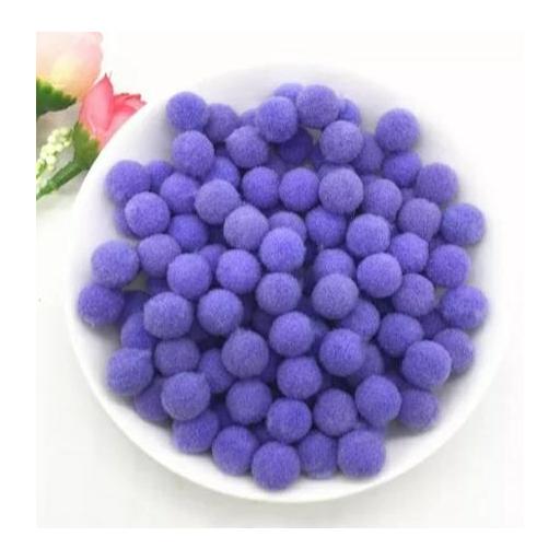 Pompones Felpa 20mm Color Purpura
