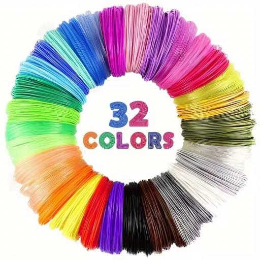 Pack de 32 recambios de filamento PLA para bolígrafo 3D