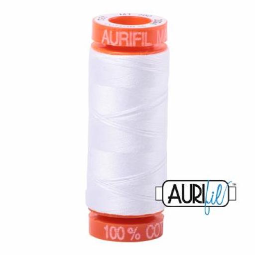 Hilo Aurifil 50 blanco optico 2024 - 200 m