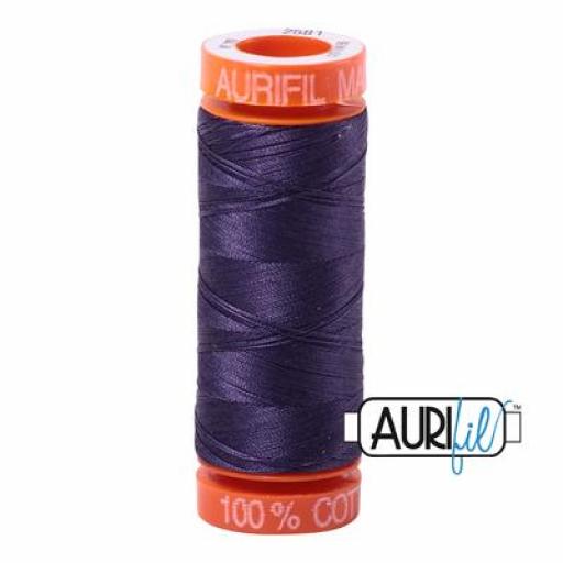 Hilo Aurifil 50 violeta oscuro 2581 - 200 m