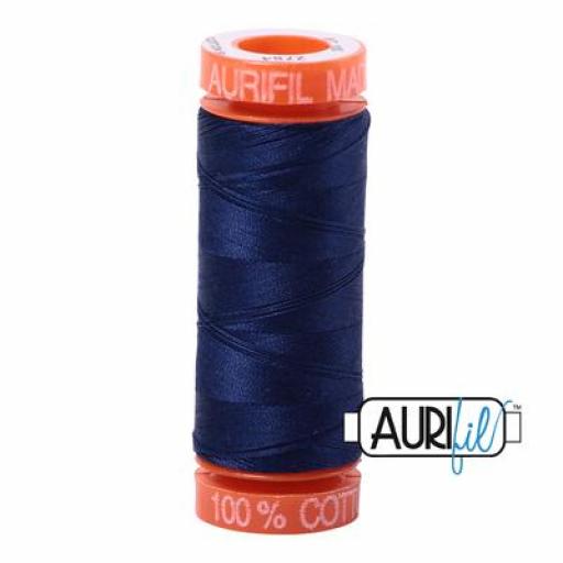 Hilo Aurifil 50 azul oscuro 2784 - 200 m