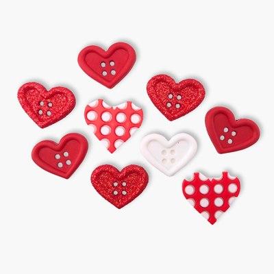 Botones decorativos corazones Gift of Love - Bolsa