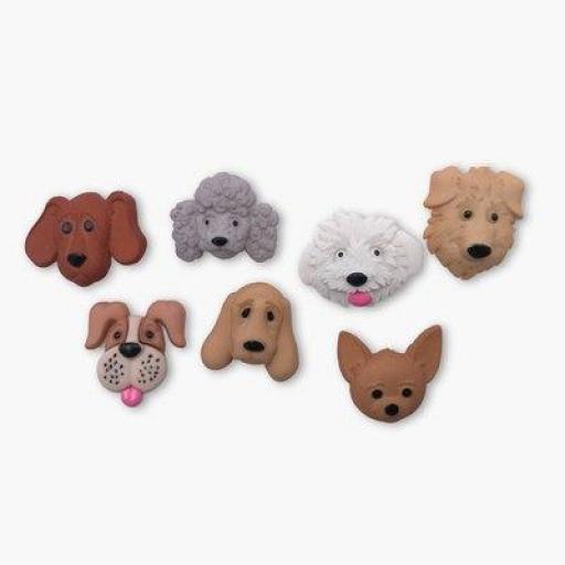 Botones decorativos perros Fuzzy Faces - Bolsa